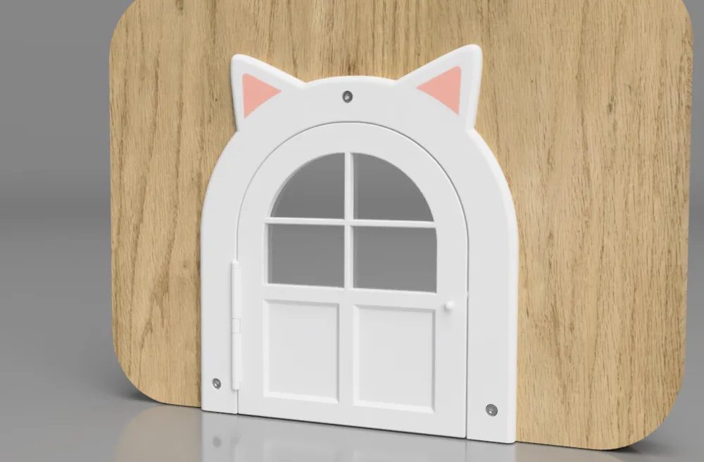 Cat Door with Ears, photo 4 of 4 - Cat Door with Ears Pets