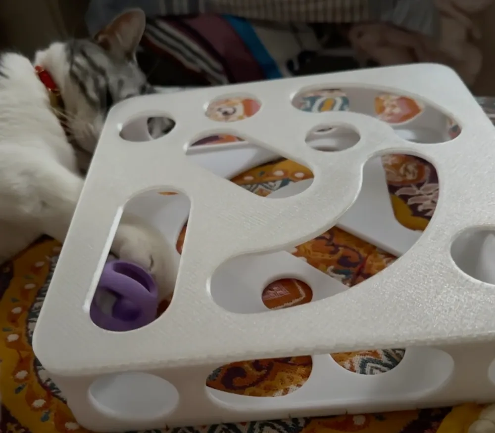 Cat Hole Toy, another view - Ball Tracks & Puzzle Toys, Pets