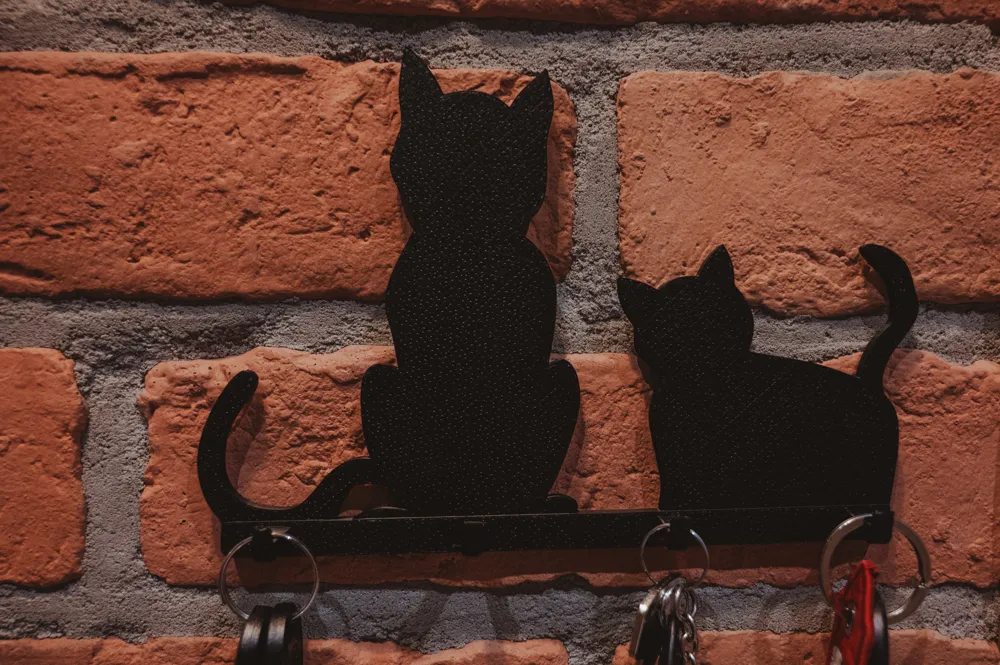 Cat Key Holder, 4 cat-shaped hooks, no drilling, photo 2 of 4 - Cat Key Holder, 4 cat-shaped hooks, no drilling Household