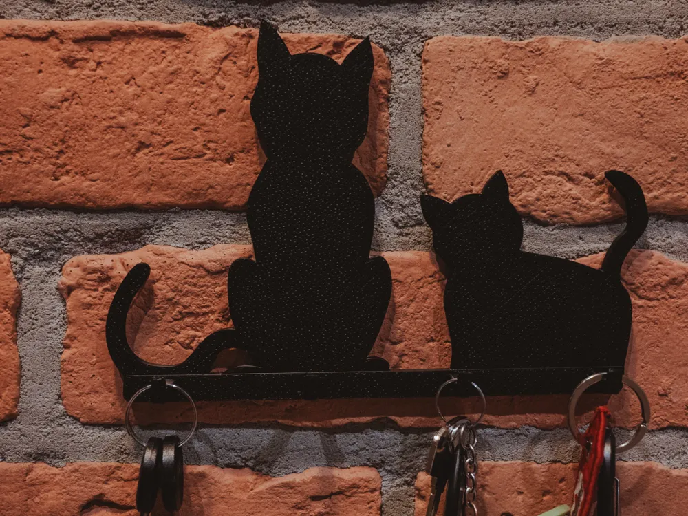 Cat Key Holder, 4 cat-shaped hooks, no drilling - Home Accents, in stock in India