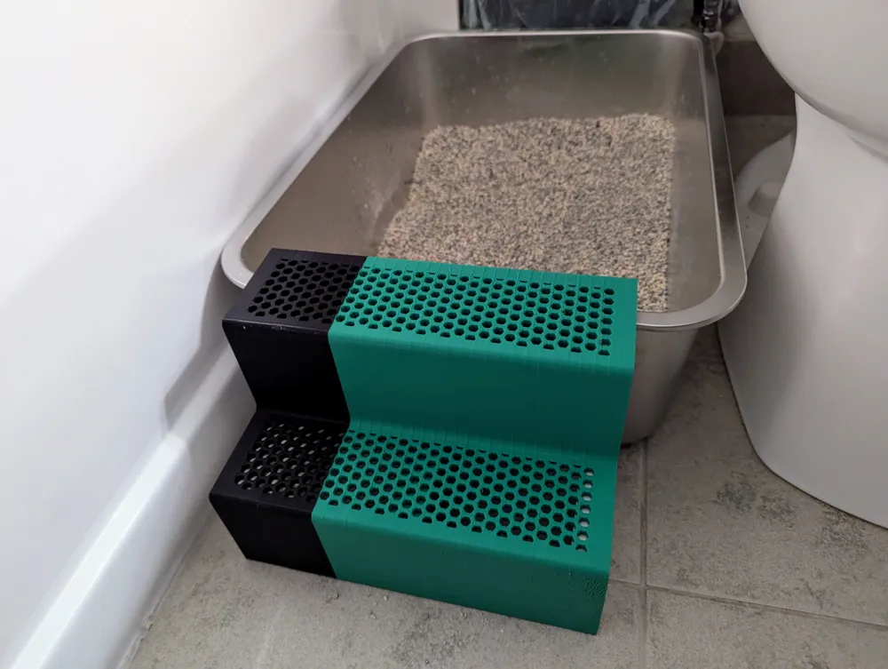 Cat Litter Box Step aka "The Poop Perch", photo 2 of 4 - Litter Box Accessories, cats