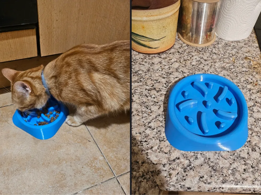 cat or dog Anti glutton bowl slow feeder, another view - Cat Bowls & Feeders, bol