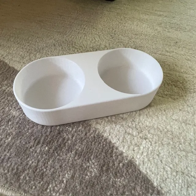 Cat or Dog Pet food or water bowl-Dual Bowl, photo 2 of 4 - Cat Bowls & Feeders, dog accesory