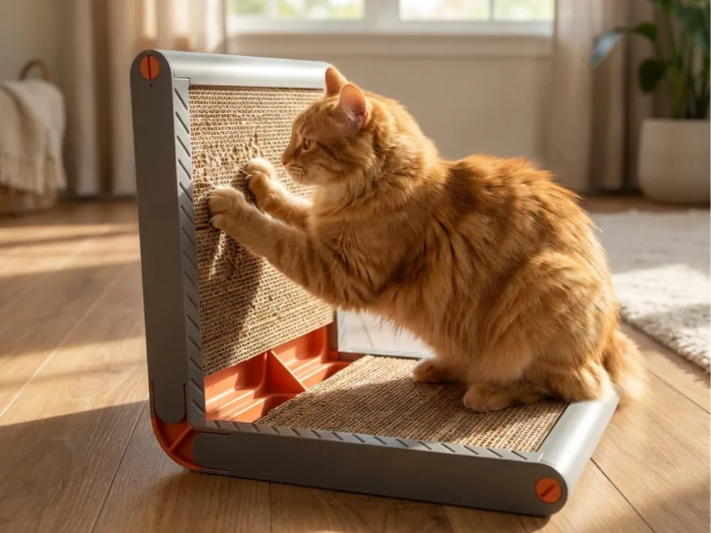 Cat scratch pad, refillable