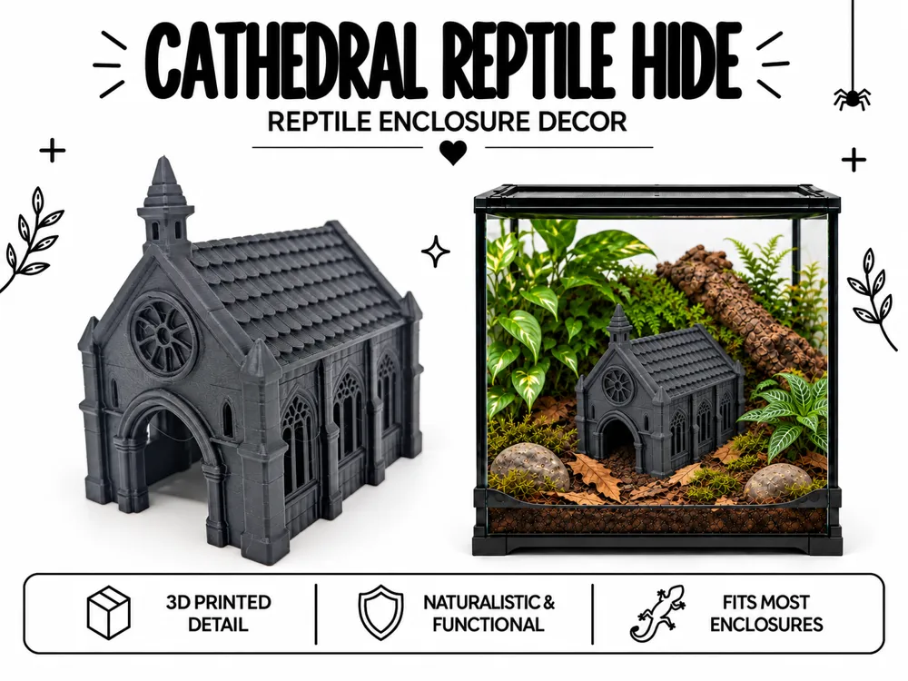 Cathedral Reptile Hide Decoration