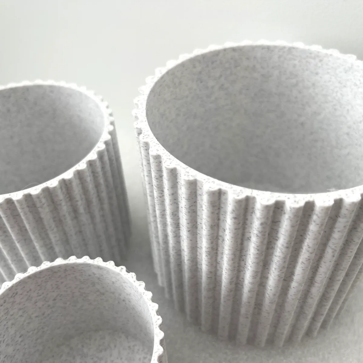 Mini Fluted Planter set, photo 4 of 4 - Mini Fluted Planter set Garden & Outdoor
