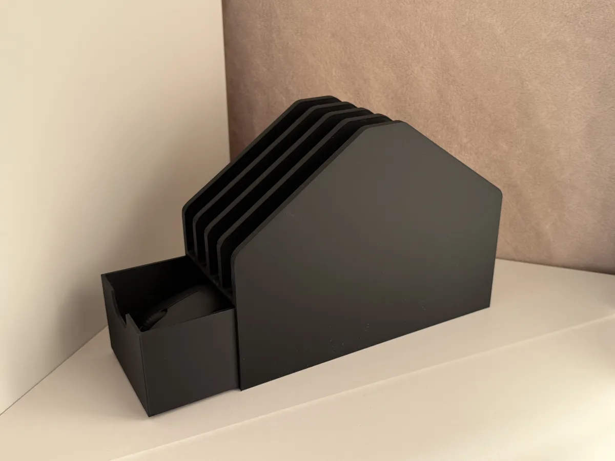 Device Organizer with Dual-Side Drawer, photo 3 of 4 - Device Organizer with Dual-Side Drawer Storage & Organisation