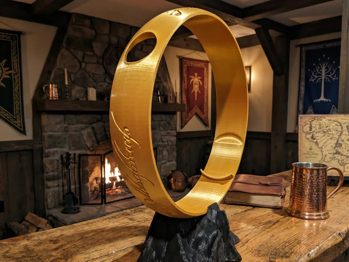The One Ring Wine Display & Mount Doom Base