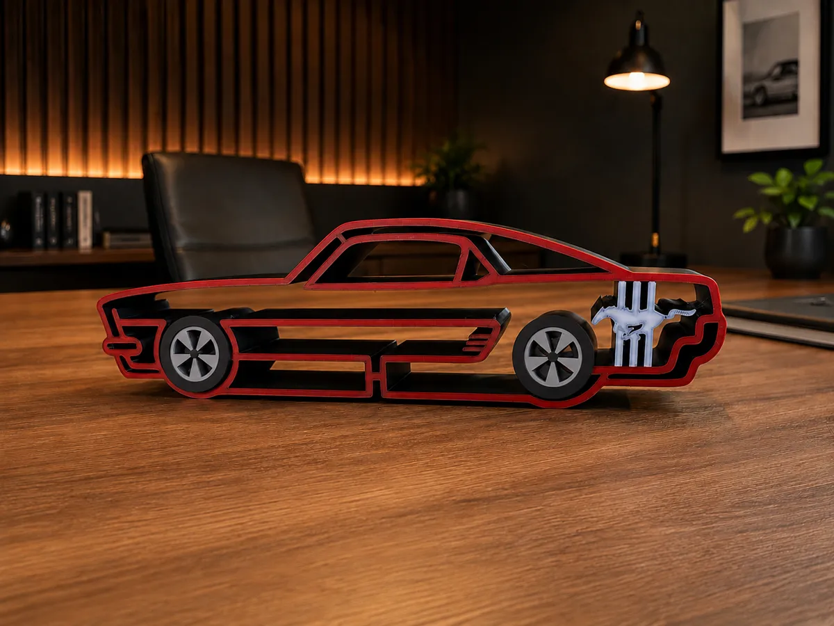 Mustang Inspired Silhouette Desk Decor