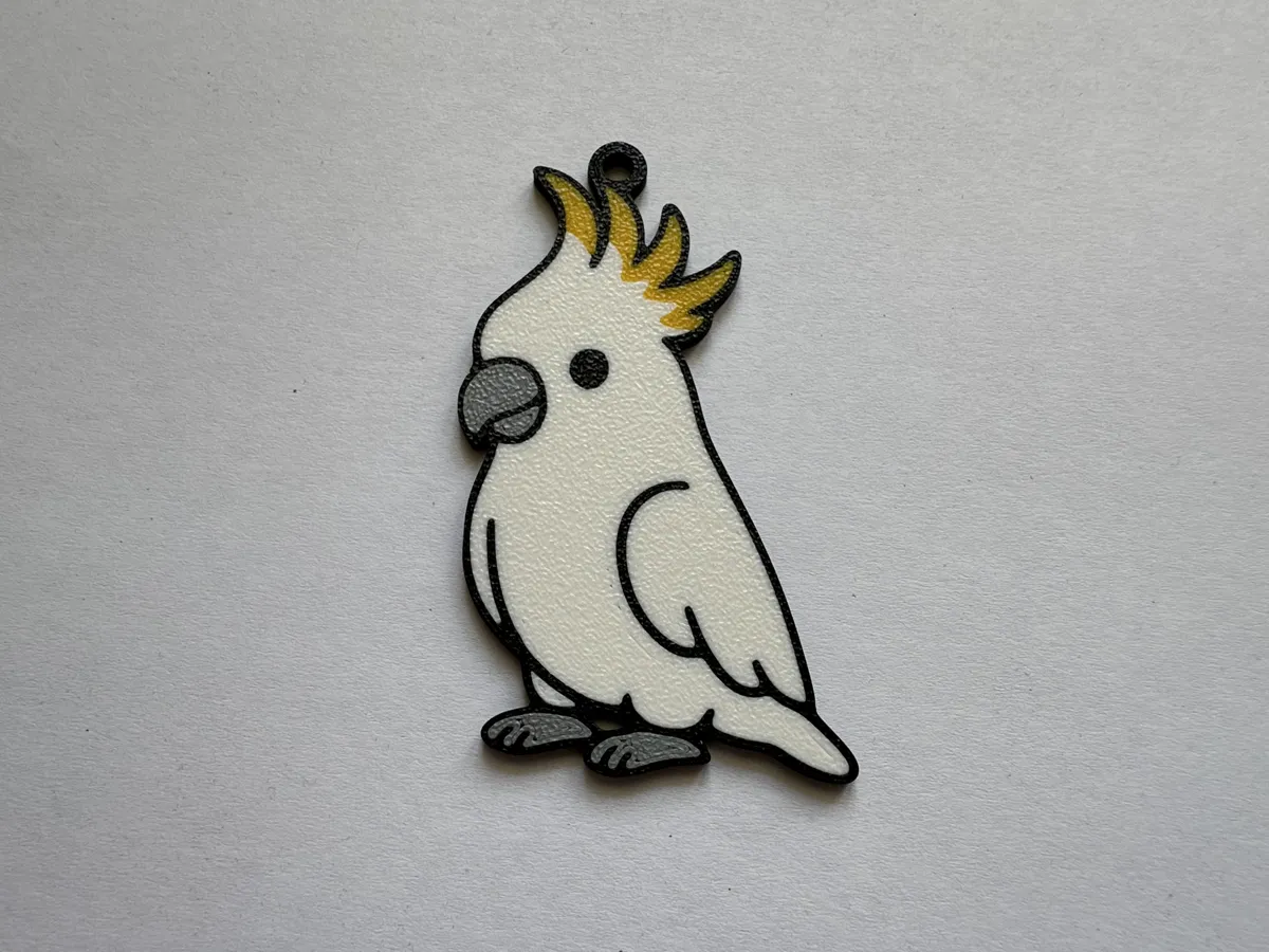 Cute Cockatoo Ornament, photo 2 of 2 - Cute Cockatoo Ornament Art
