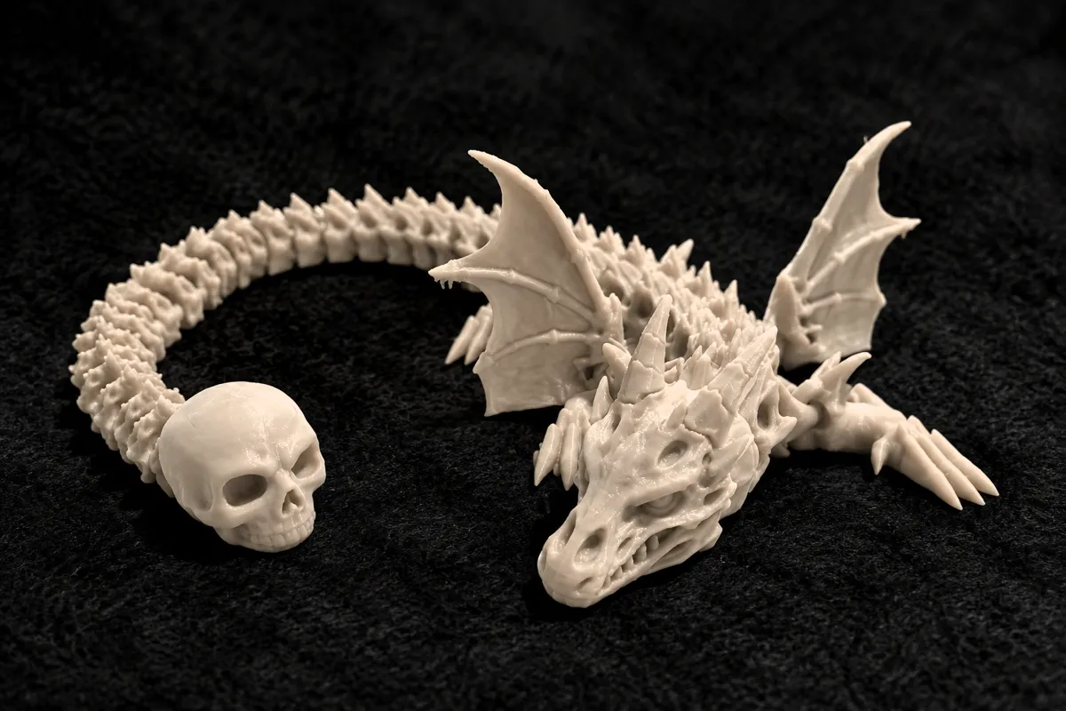 Articulated Skull and Bone Dragon flexi, photo 4 of 4 - Articulated Skull and Bone Dragon flexi Toys & Games