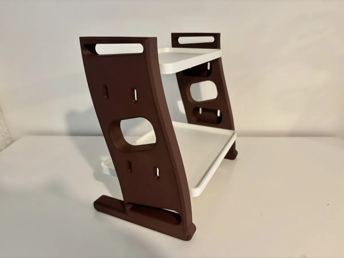 Leaning Desk Shelf | 2-Tier Desktop Organizer, photo 4 of 4 - Leaning Desk Shelf | 2-Tier Desktop Organizer Household