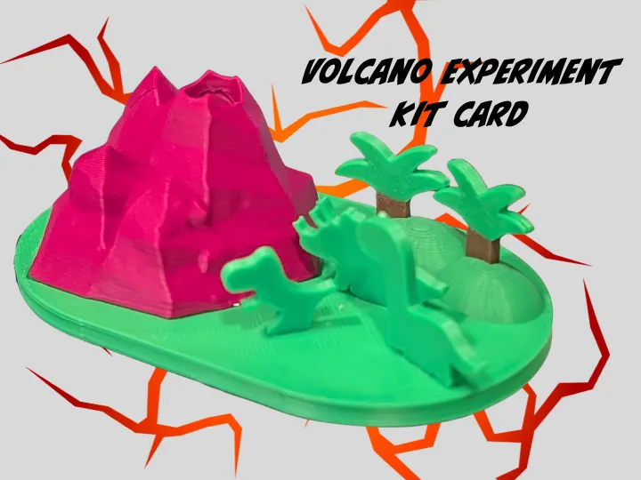 Volcano Experiment Kit Card - No Glue!