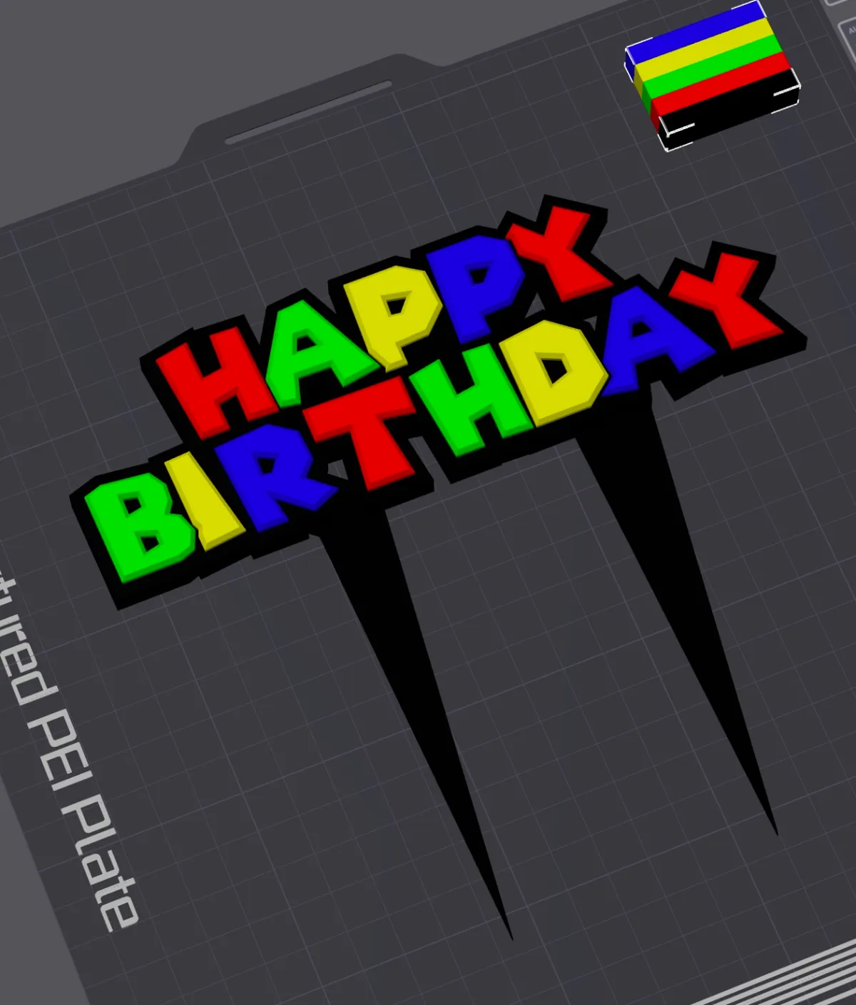 Super Mario Cake Topper Happy Birthday