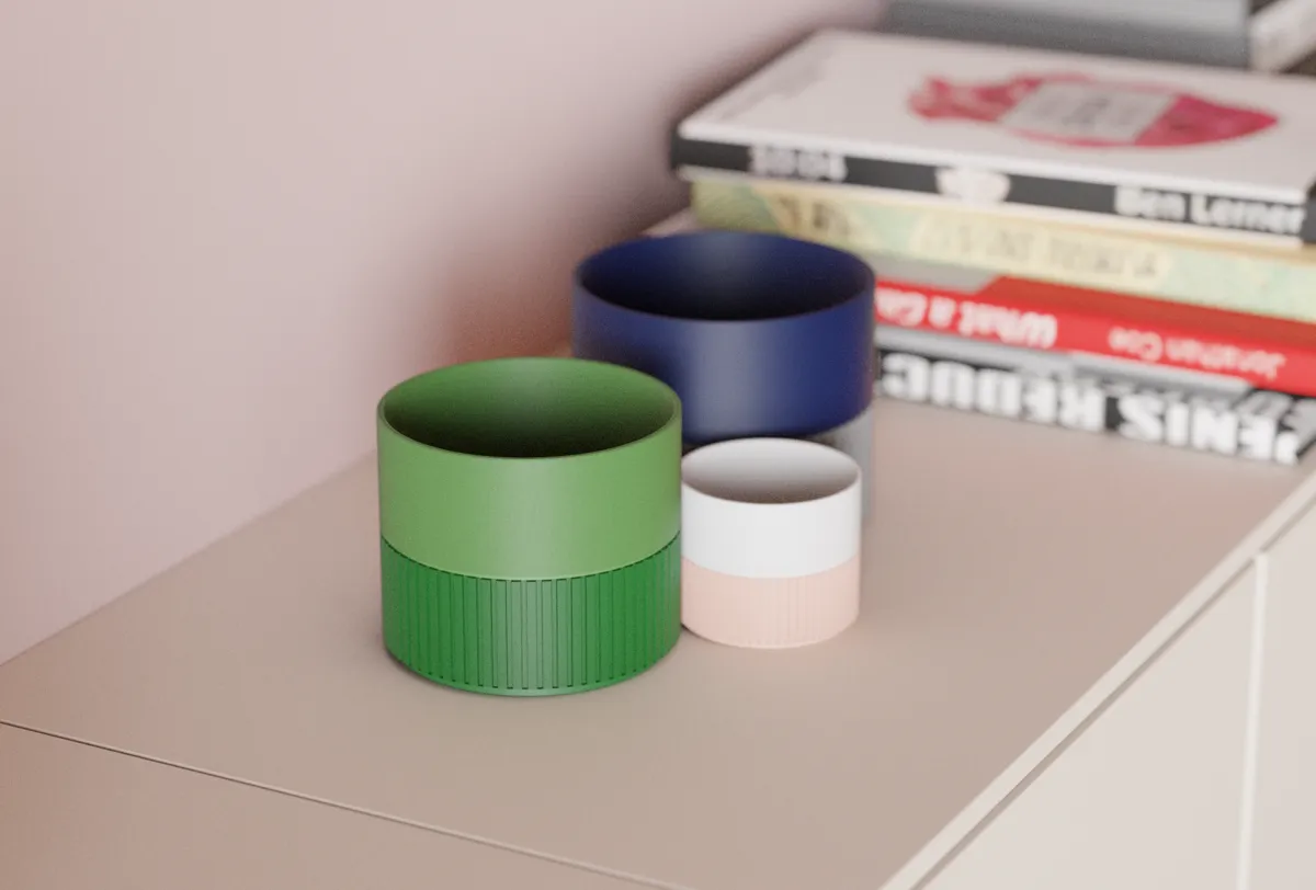 Modern Plant Pot. Two Part Design with Drainage, photo 4 of 4 - Modern Plant Pot. Two Part Design with Drainage Household