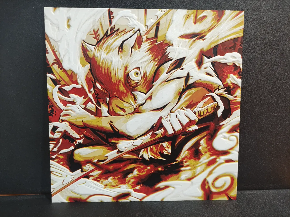 Demon Slayer - HueForge and 4 Colors - Anime Photo Art, in stock