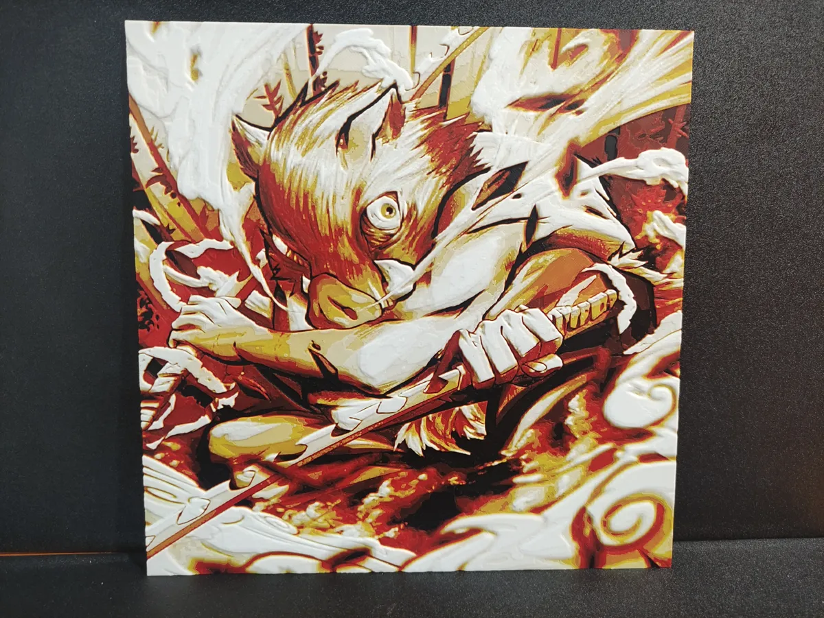 Demon Slayer - HueForge and 4 Colors, photo 3 of 3 - Demon Slayer - HueForge and 4 Colors Home Decor Items
