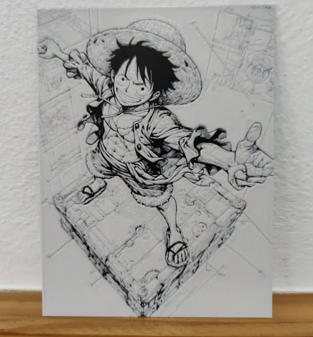 Hueforge Luffy (One piece) - Photo Art & Lithophanes, in stock in India