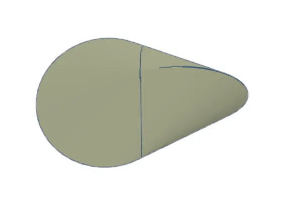 Oloid roller
