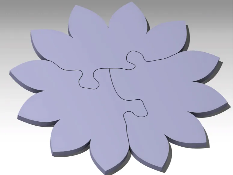 Flower 2D puzzle + box - Puzzles & Brain Teasers, in stock