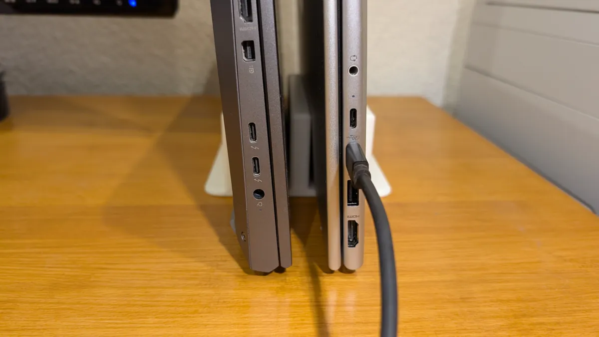 Dual Laptop Stand Vertical Hexagon, photo 4 of 4 - Dual Laptop Stand Vertical Hexagon Household