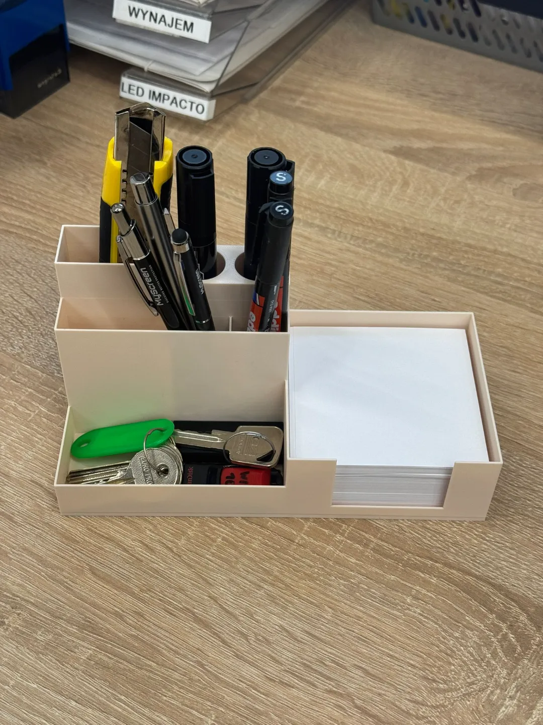 Desk Organizer with place for sticky notes, photo 2 of 4 - Desk Organizer with place for sticky notes Generative Art