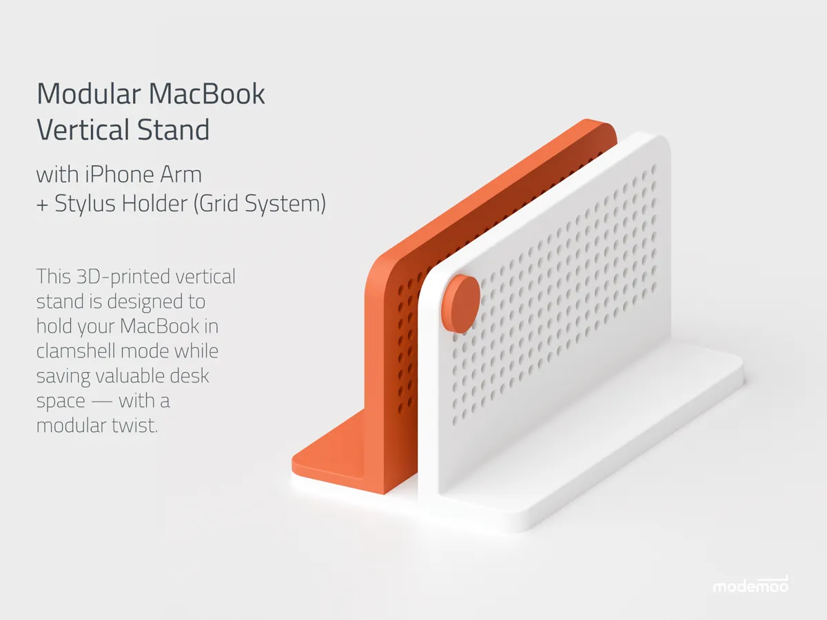 Modular MacBook Vertical Stand, with iPhone Stand