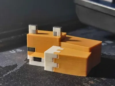 Minecraft Mini Fox Desk Buddy, photo 3 of 4 - Minecraft Mini Fox Desk Buddy Desk & Office