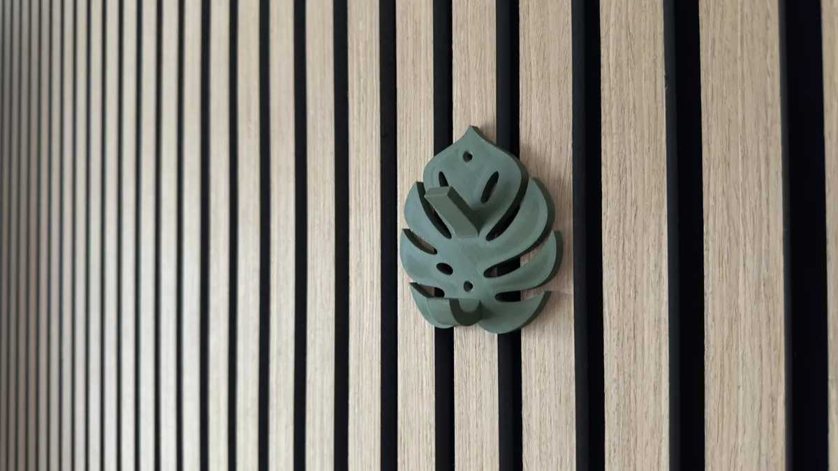 Wall Hook leaf design / Monstera leaf Hook, photo 3 of 3 - Wall Hook leaf design / Monstera leaf Hook Storage & Organisation