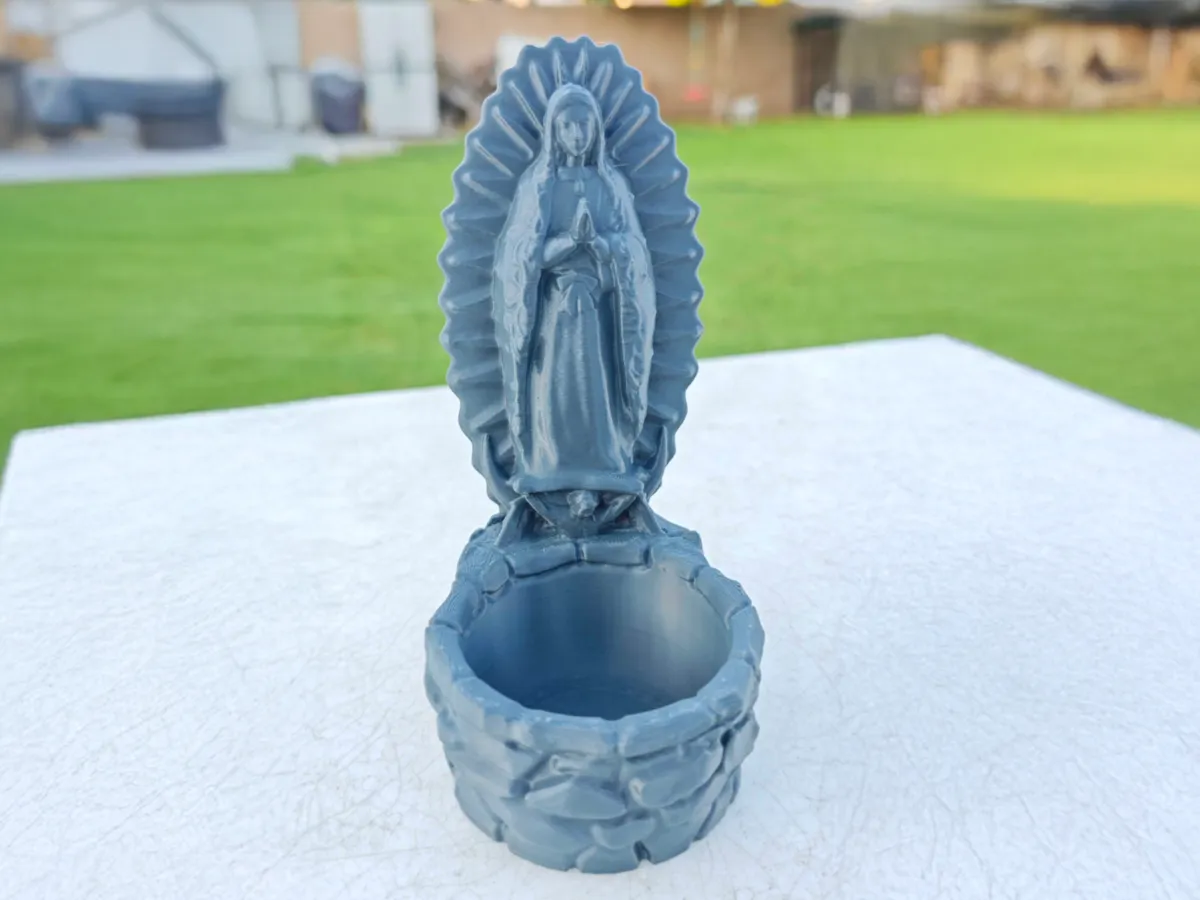 Virgin Mary Planter with mounting holes