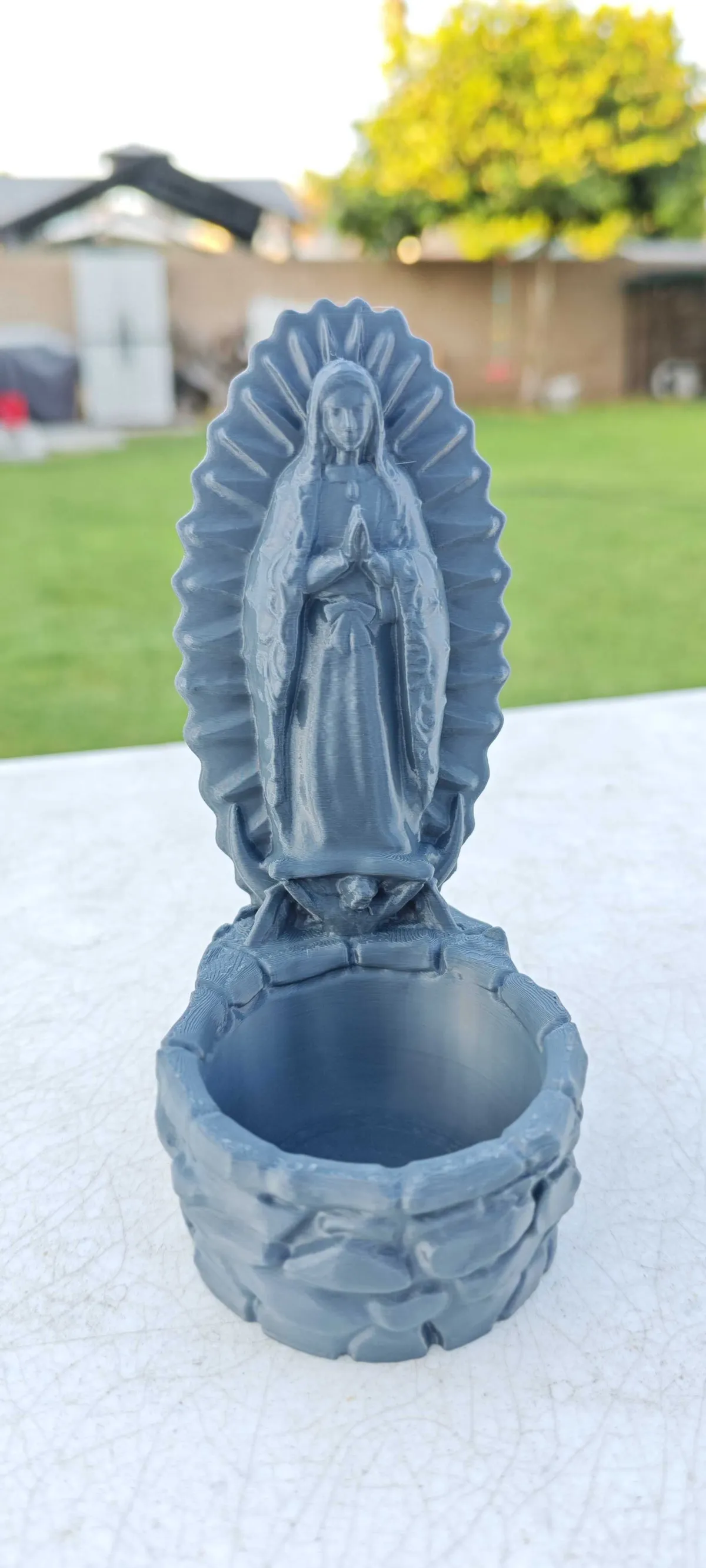 Virgin Mary Planter with mounting holes, photo 3 of 4 - Virgin Mary Planter with mounting holes Garden & Outdoor
