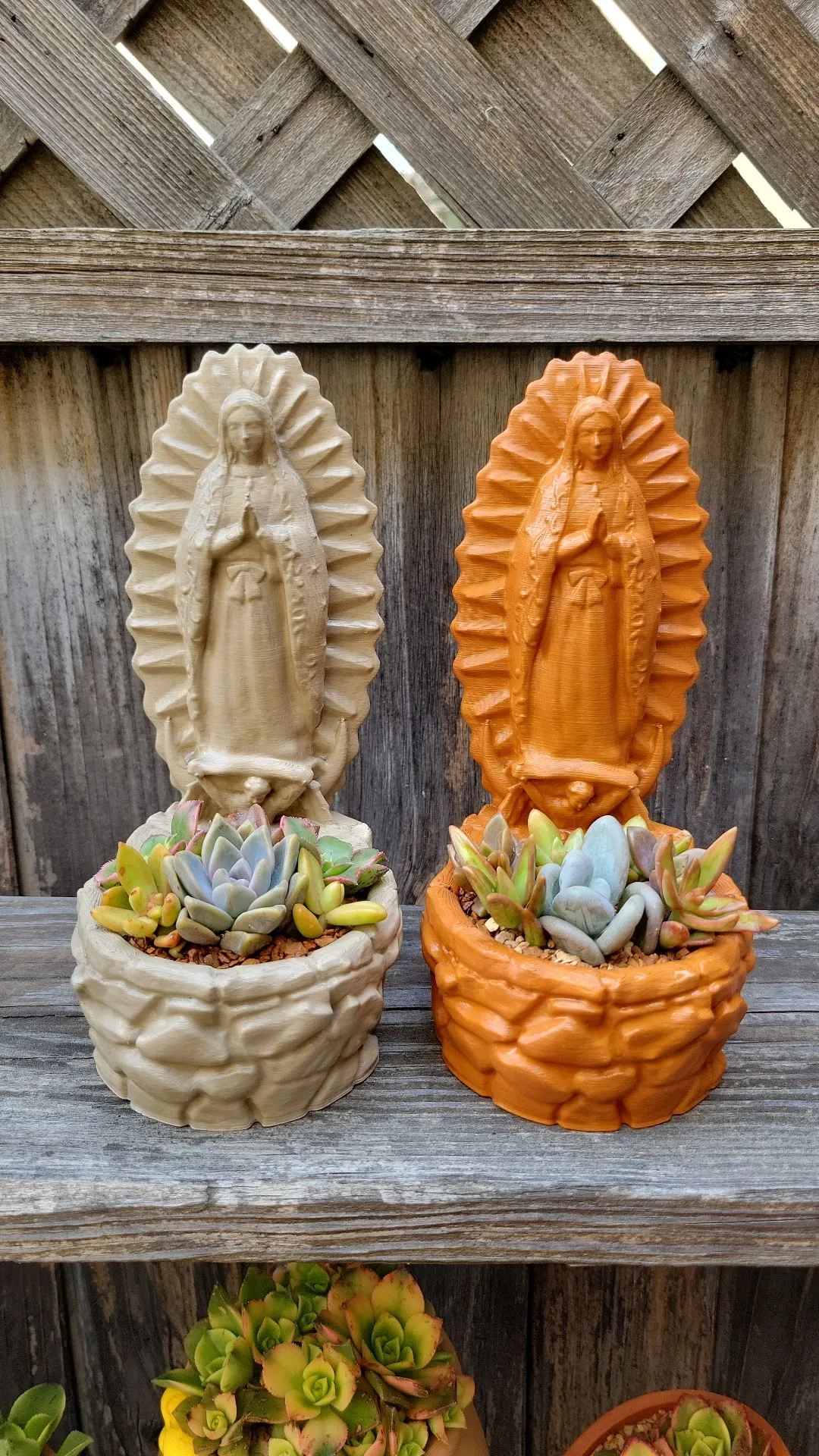 Virgin Mary Planter with mounting holes, photo 4 of 4 - Virgin Mary Planter with mounting holes Garden & Outdoor