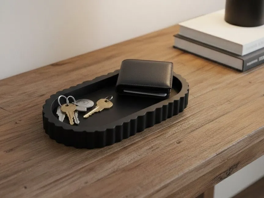 Minimalist Oval Catch-All Tray / Desk Organizer