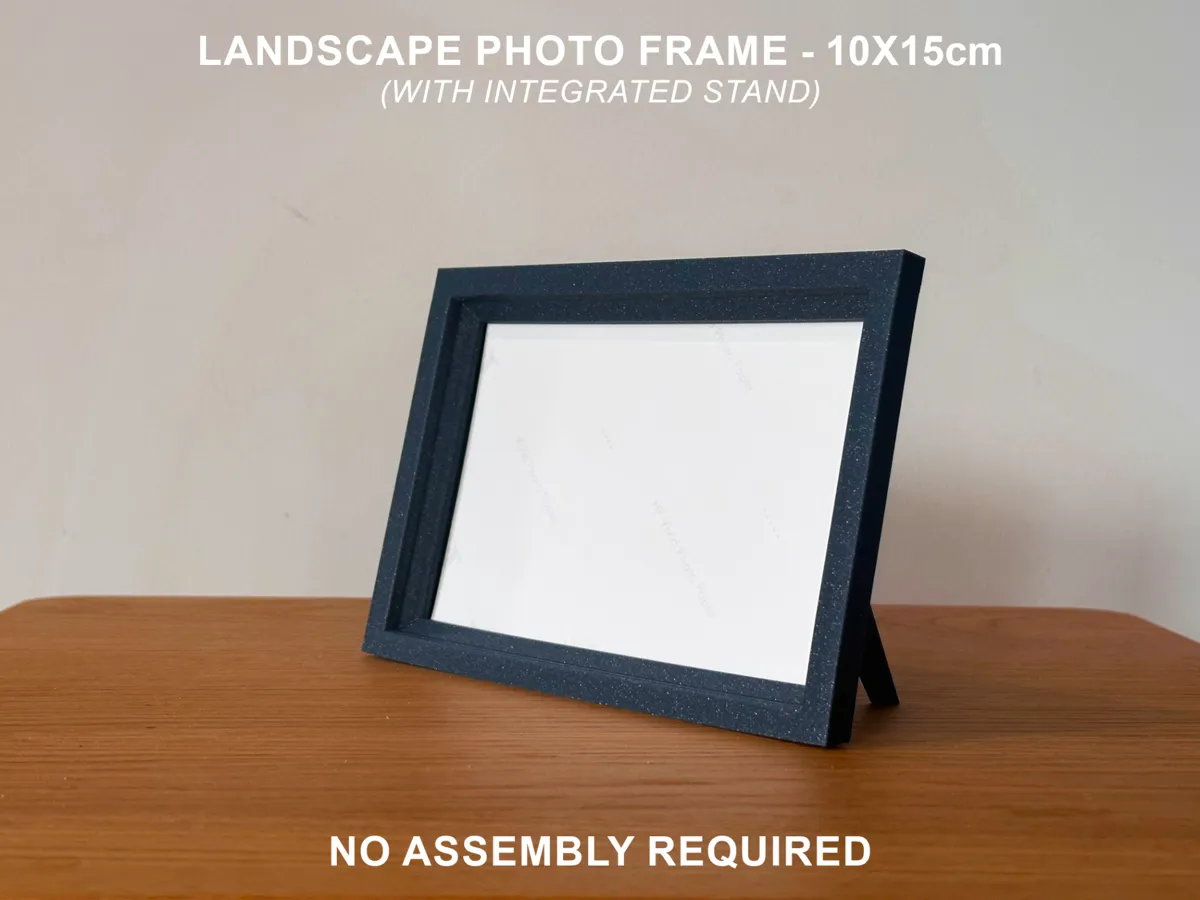 Landscape Photo Frame with Built-In Stand, 10x15