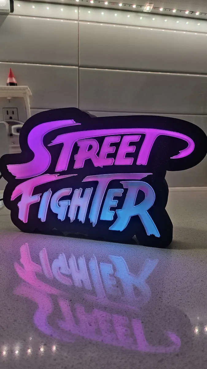 Street Fighter 3D Led Lightbox, photo 2 of 4 - Street Fighter 3D Led Lightbox Lamps & Lighting