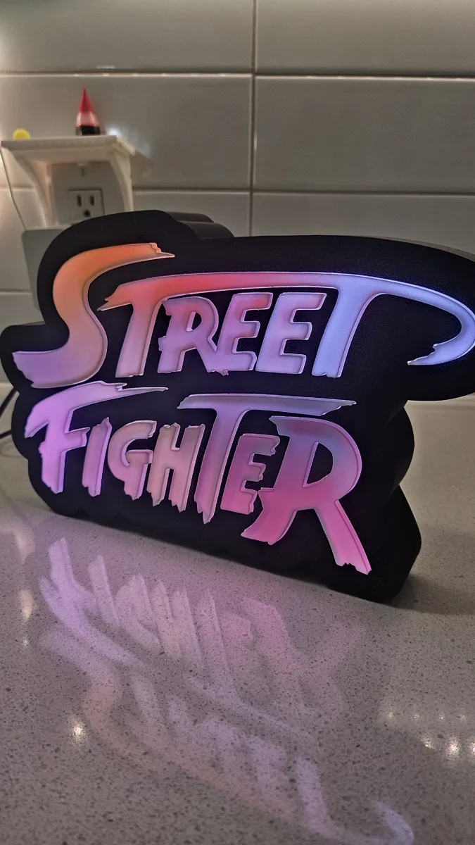 Street Fighter 3D Led Lightbox, photo 3 of 4 - Street Fighter 3D Led Lightbox Lamps & Lighting