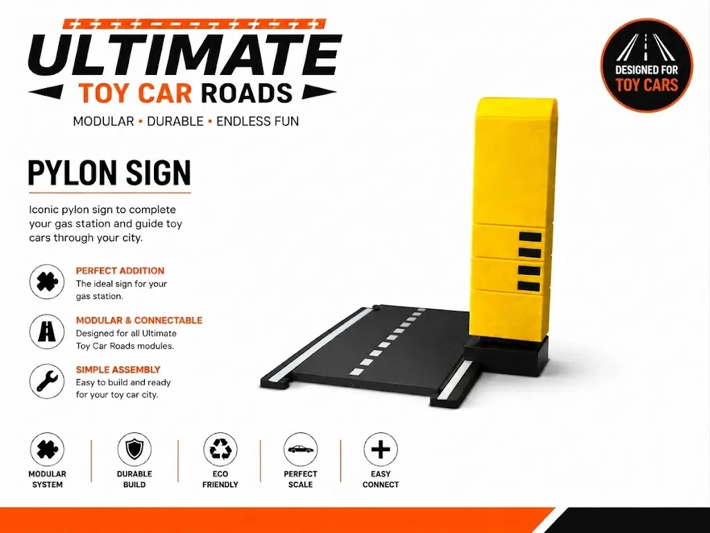 Ultimate Toy Car Roads - Pylon Sign - Toy Cars & Vehicles, in stock