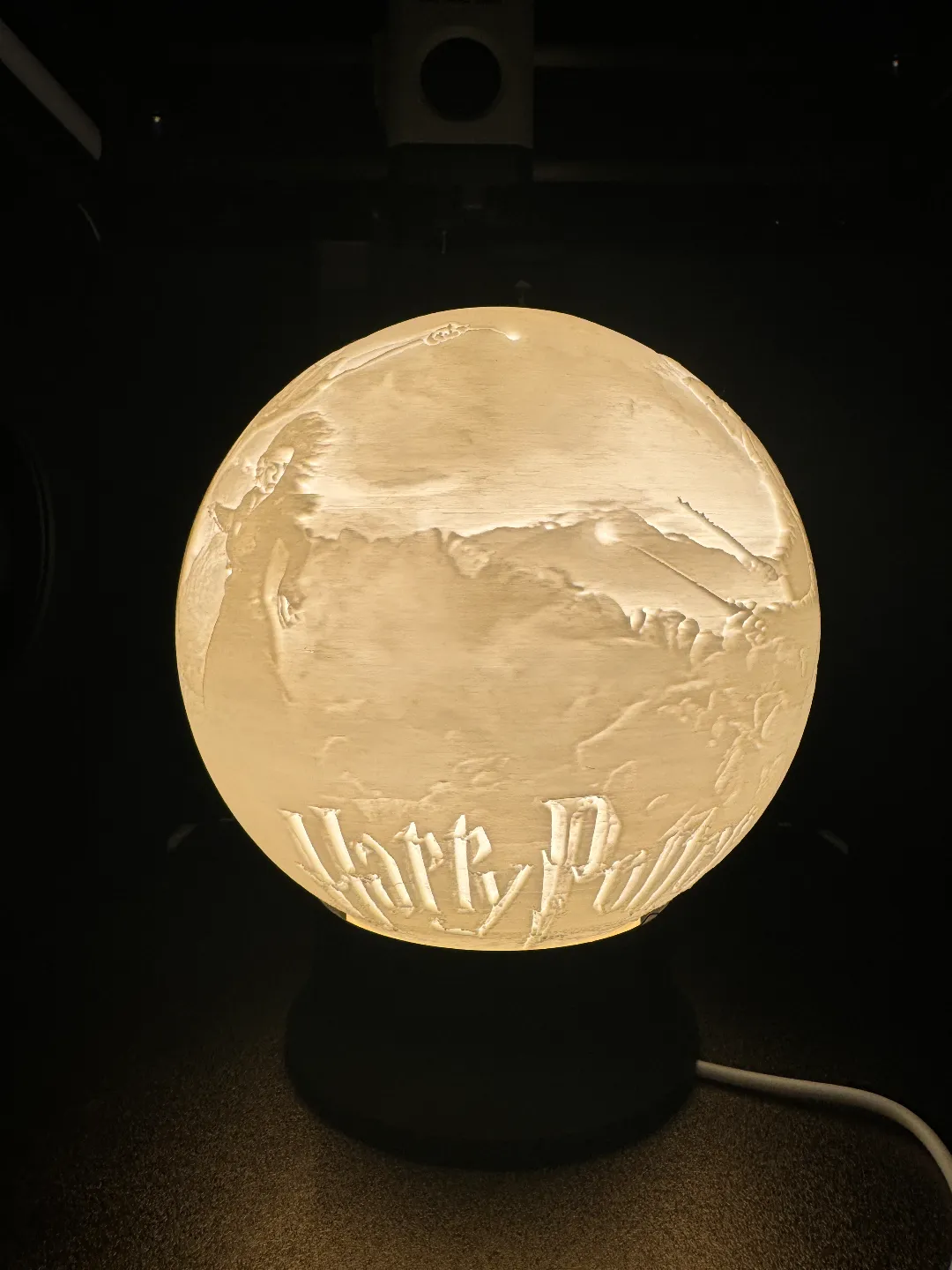 Harry Potter Lithophane Globe lamp, photo 4 of 4 - Harry Potter Lithophane Globe lamp Home Decor Items