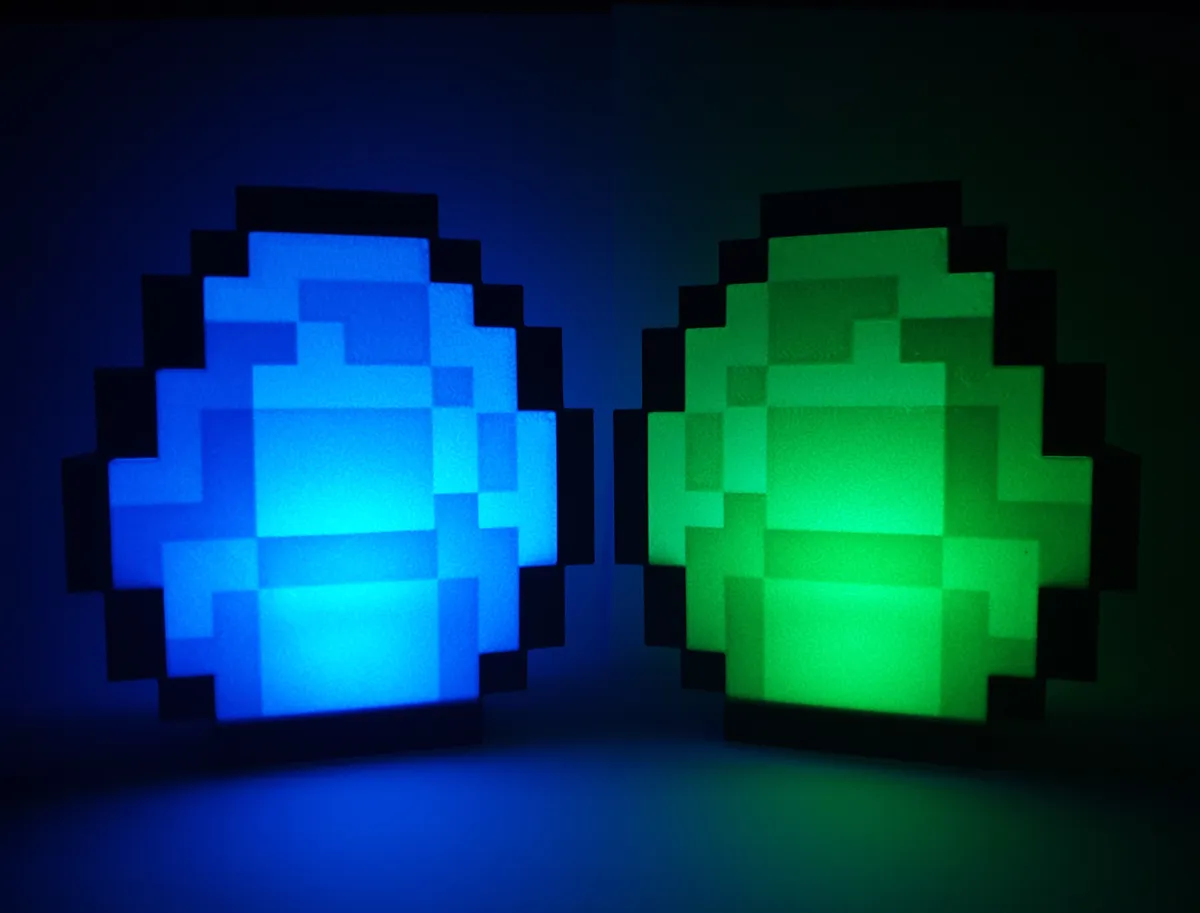 Minecraft Diamond Emerald Gold Lamp - Tealight LED, photo 2 of 4 - Minecraft Diamond Emerald Gold Lamp - Tealight LED Household