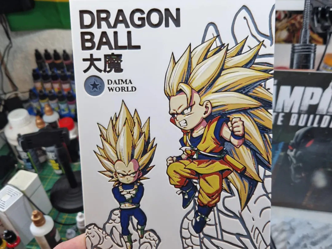 Dragon Ball Daima Hueforge - Vegeta & Goku SSJ3 - Photo Art & Lithophanes, in stock in India
