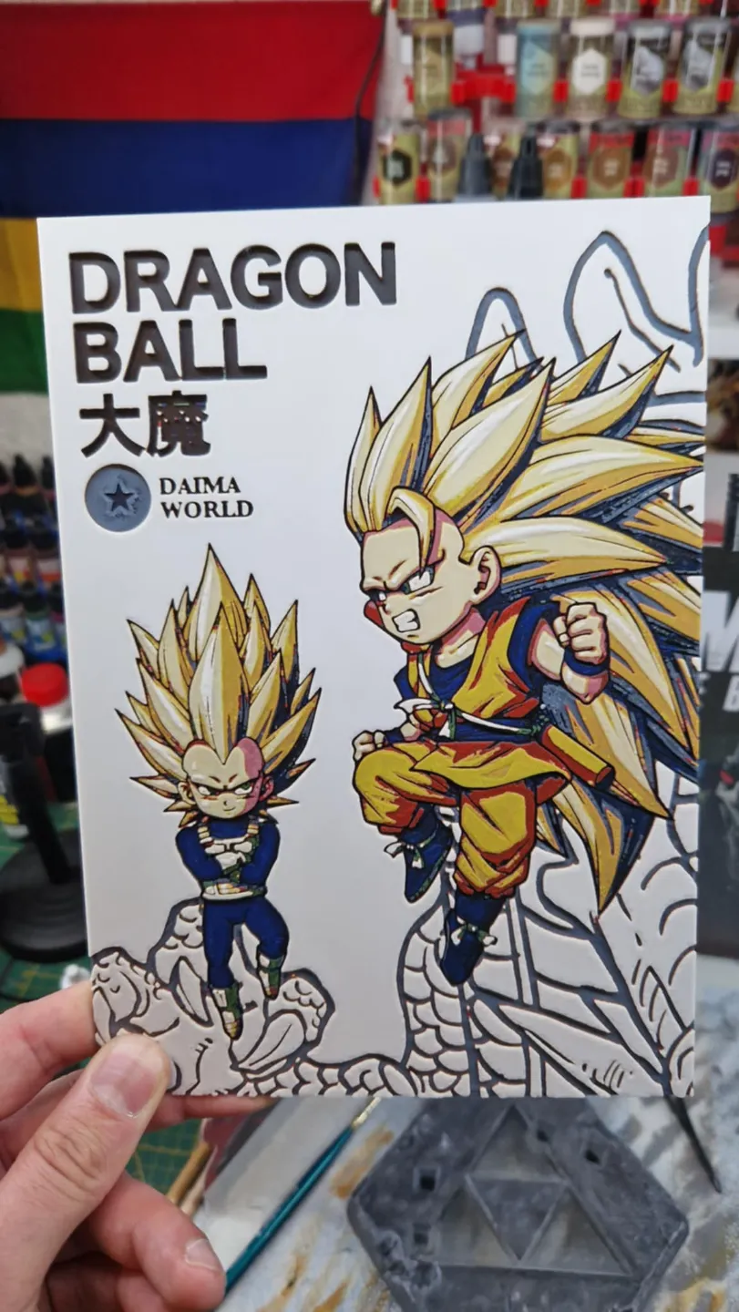 Dragon Ball Daima Hueforge - Vegeta & Goku SSJ3, photo 3 of 4 - Dragon Ball Daima Hueforge - Vegeta & Goku SSJ3 Generative Art