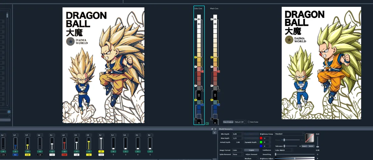 Dragon Ball Daima Hueforge - Vegeta & Goku SSJ3, photo 4 of 4 - Dragon Ball Daima Hueforge - Vegeta & Goku SSJ3 Generative Art