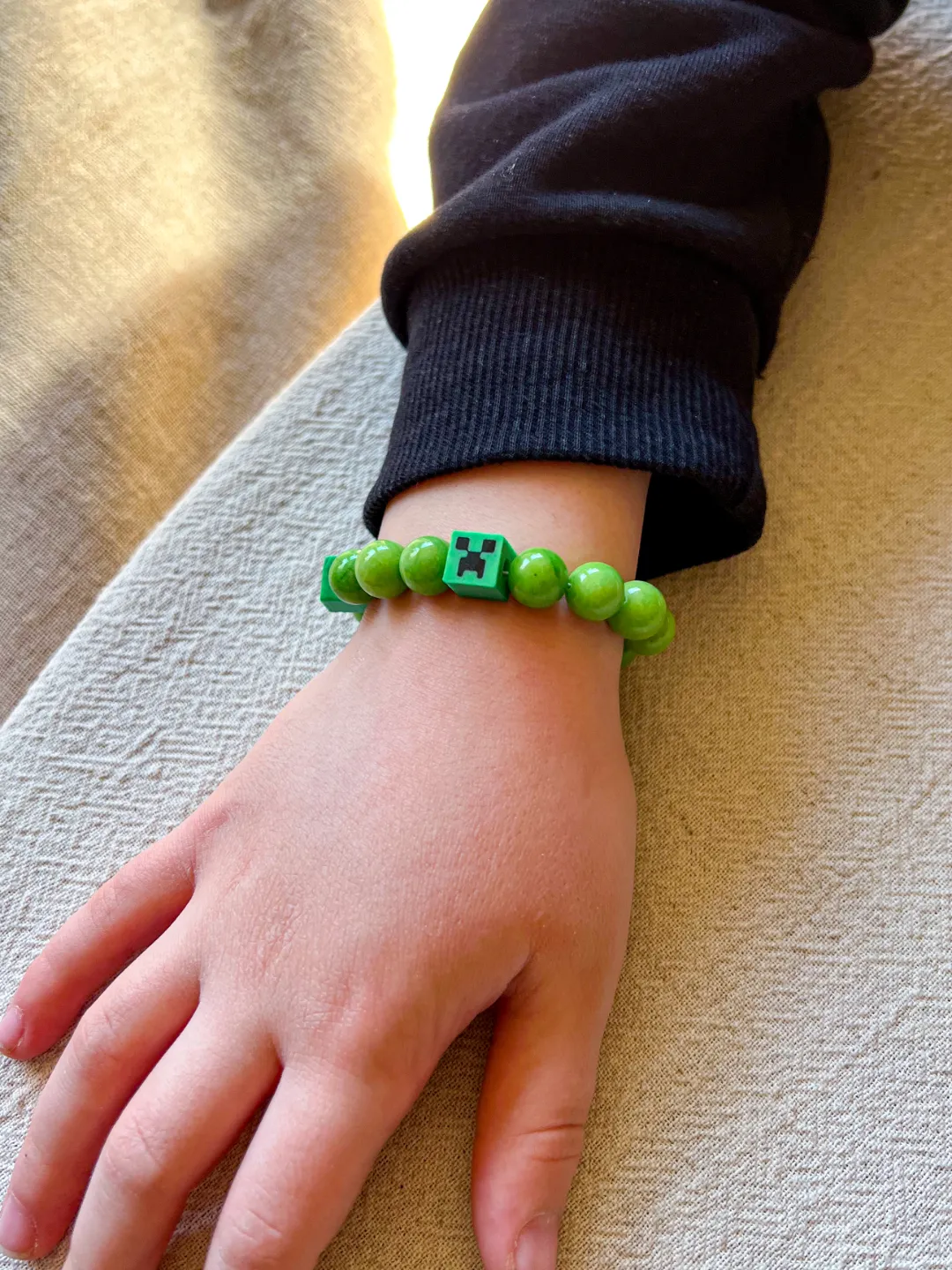 Minecraft Creeper Head Bead for Bracelet, photo 3 of 4 - Minecraft Creeper Head Bead for Bracelet Jewellery & Accessories
