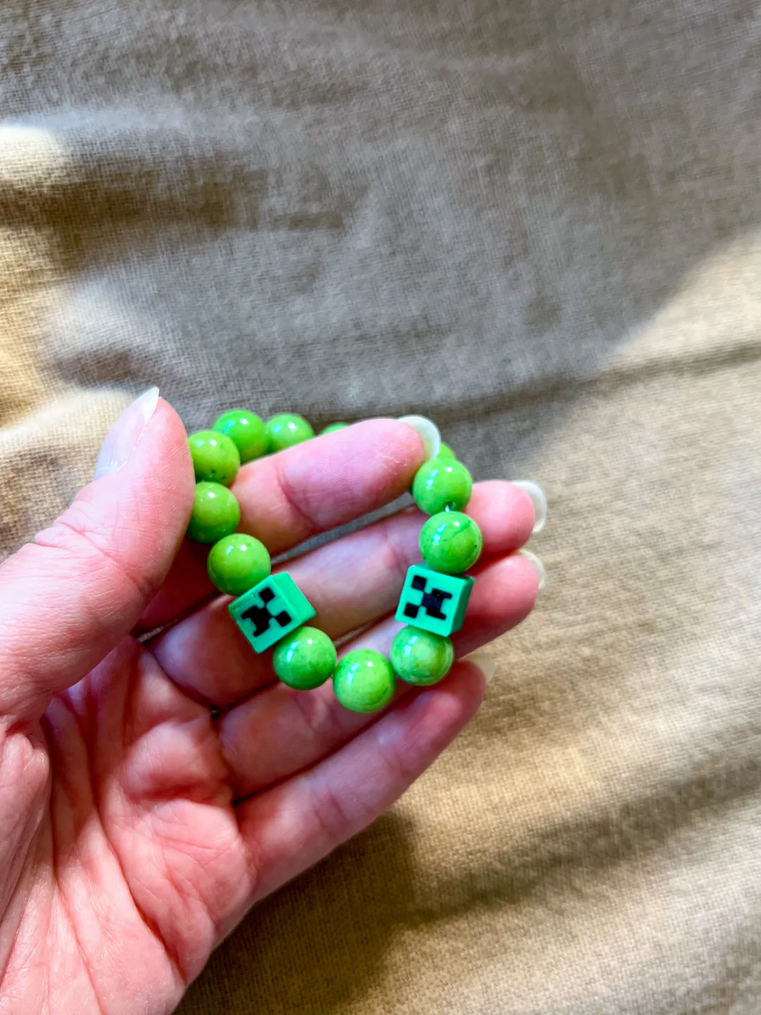 Minecraft Creeper Head Bead for Bracelet, photo 4 of 4 - Minecraft Creeper Head Bead for Bracelet Jewellery & Accessories