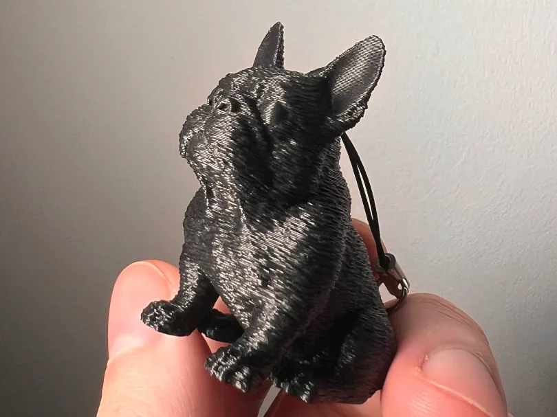 French Bulldog Keychain - Fuzzy (Commercial use)!