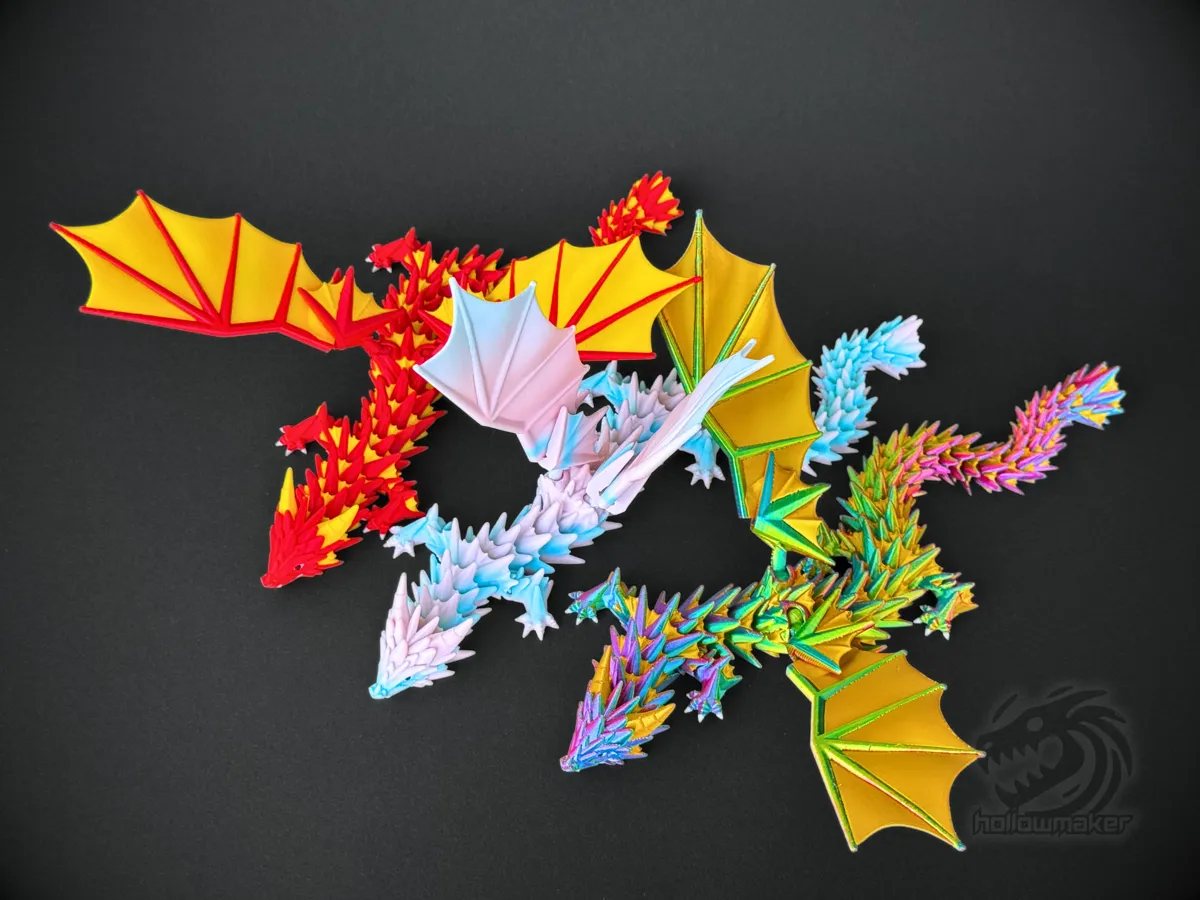 Winged Articulated Dragon, photo 4 of 4 - Winged Articulated Dragon Fidget & Sensory Toys