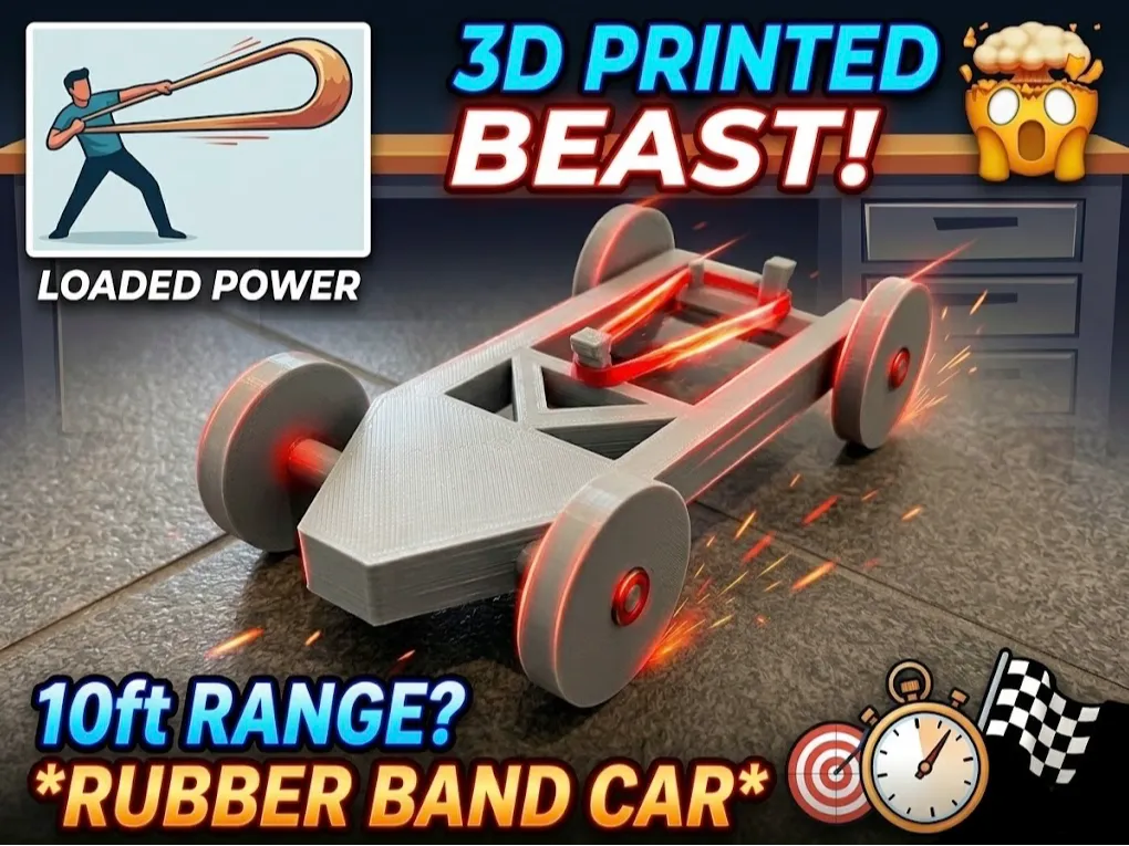 Rubber Band Powered Car