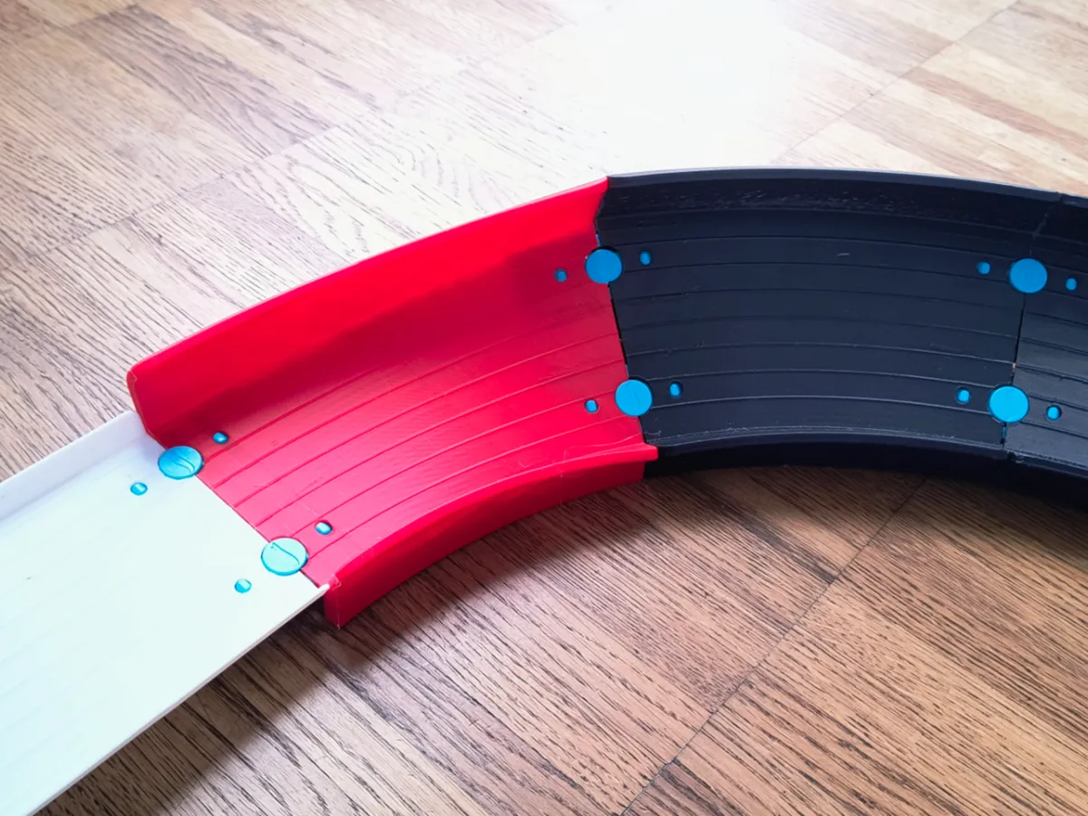 Ramp Up Curve, from 5° to 35°,Die Cast Racing 1/64