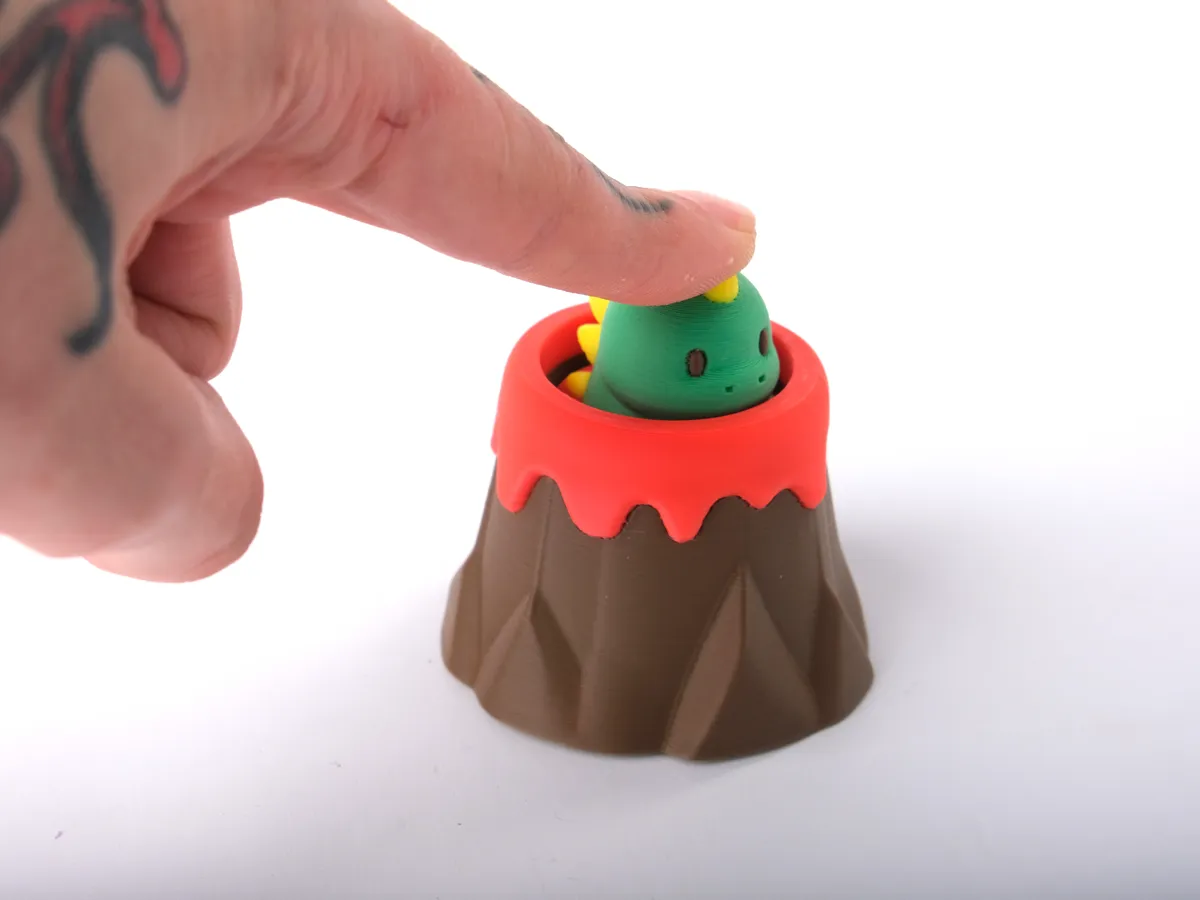 Volcano Dino Clicker Toy - Dinosaur Fidget
