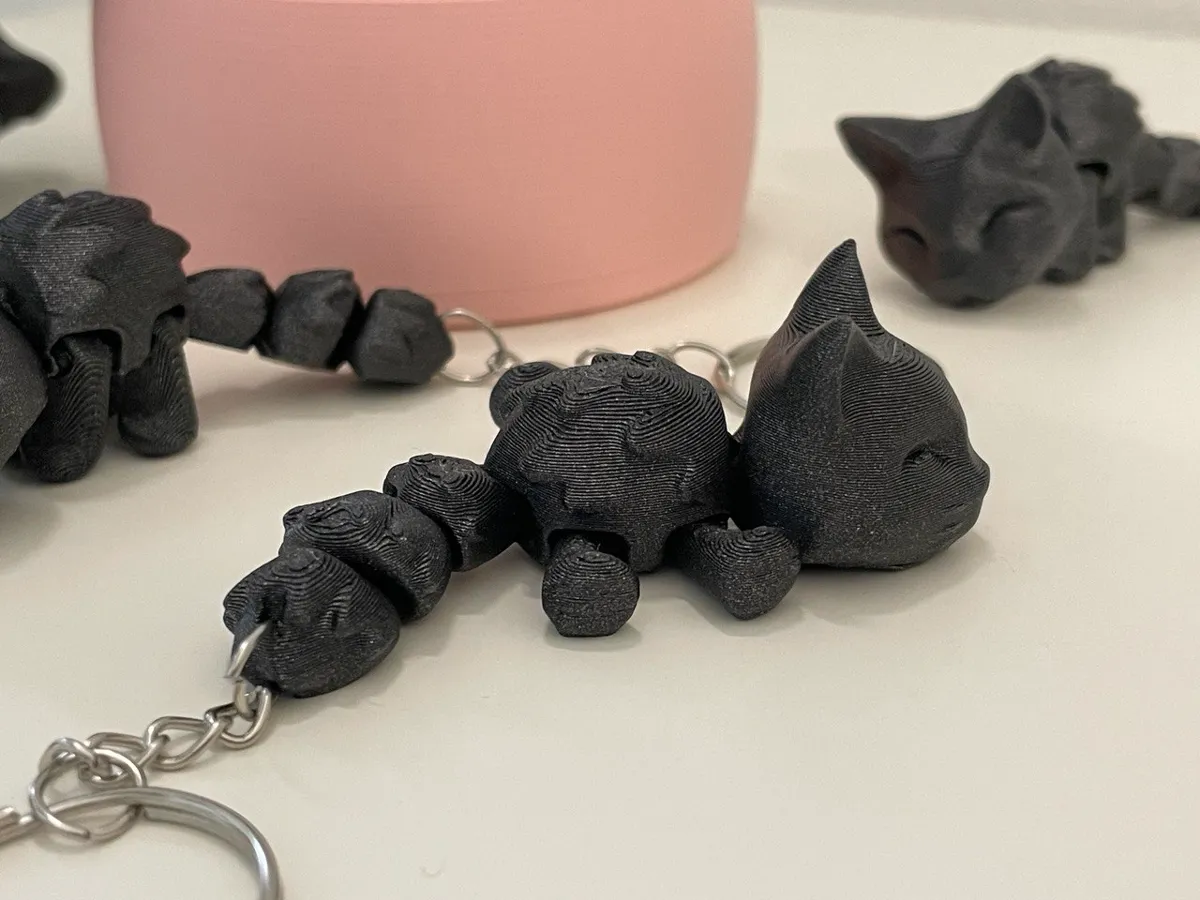 Articulated Meow Keychain, photo 3 of 4 - Articulated Meow Keychain Miniatures